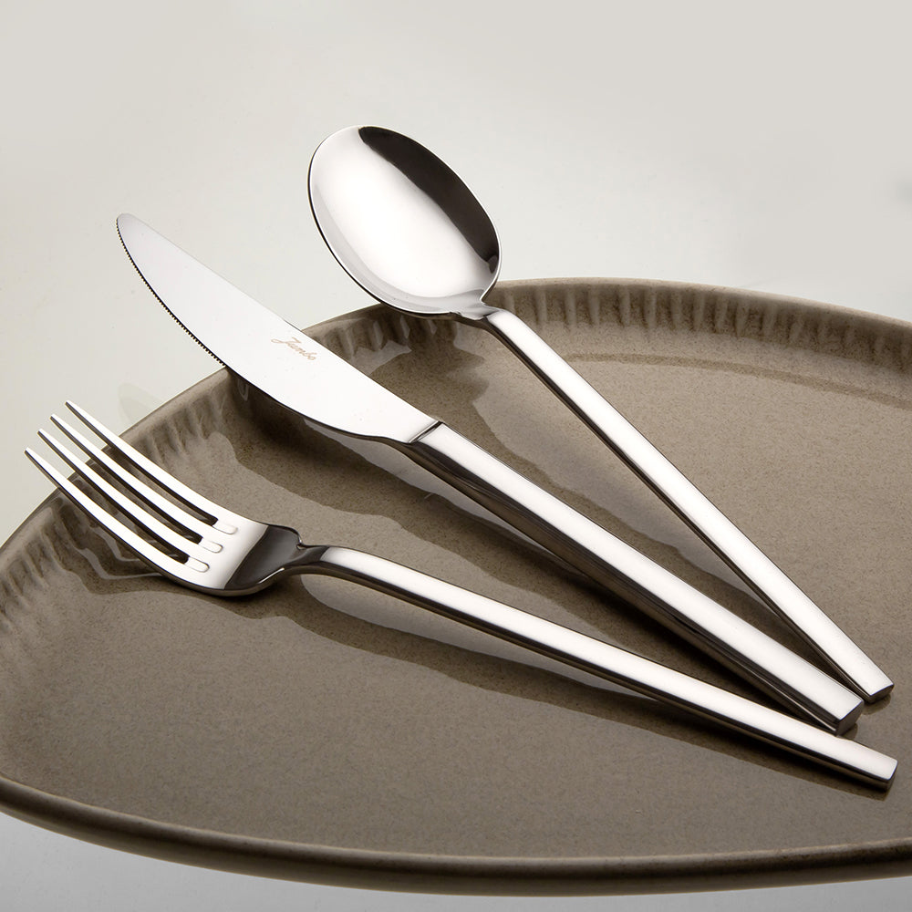 " Jumbo 8100 Tafelbesteck- Set aus Gabel Löffel Messer 84- teilig für 12 - Personen mit Box "