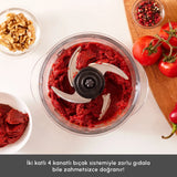 " Karaca Mastermaid Küchenroboter aus Stahlglas, Langer Mixer 8 ın 1, 2500 W, Galaxy Grey "