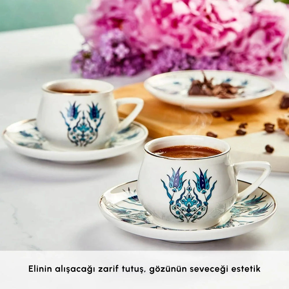 " Karaca İznik Neues Formular Kaffeetasse Set für 6 Personen 100 ml "