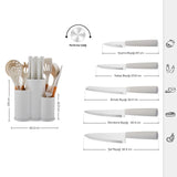 " Karaca Burby Creme 14-teiliges Messer-Set "