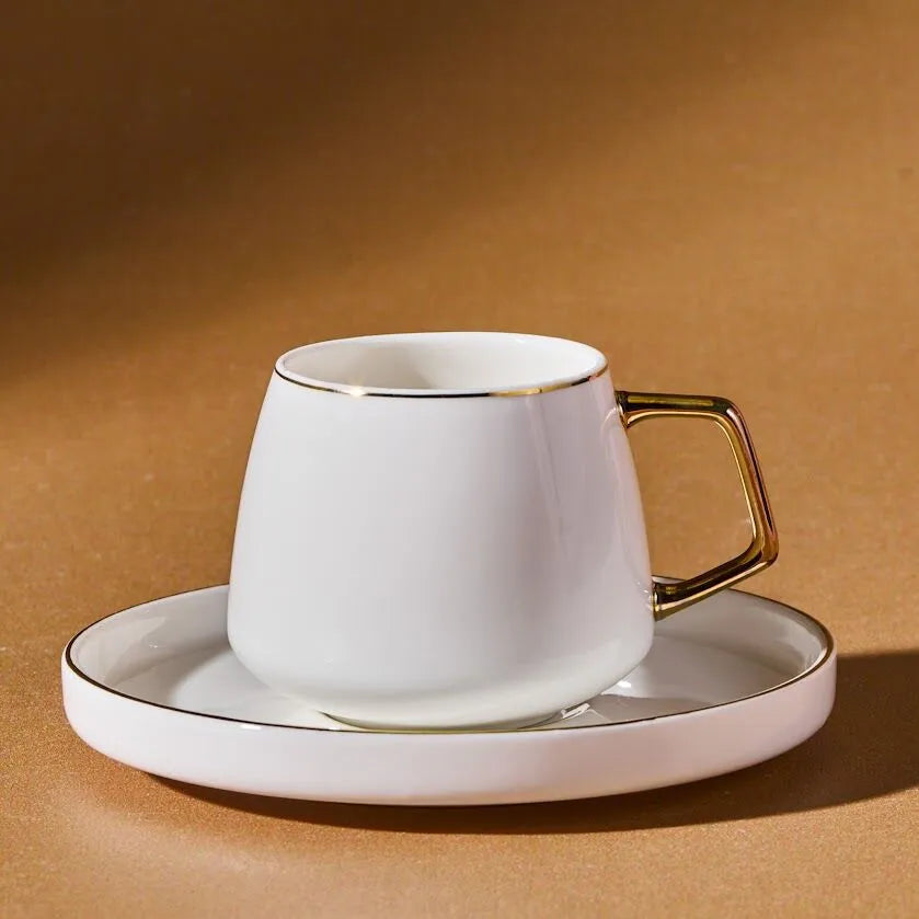 " Karaca Streamline Saturn Kaffeetassen-Set für 6 Personen Gold "