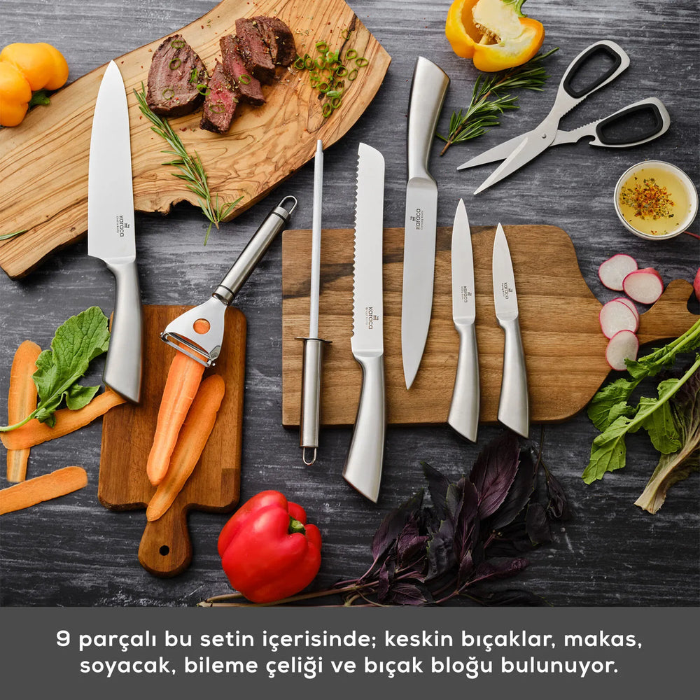 " Karaca Meister Bremen Deutscher Stahl 9-teiliges Messerset "