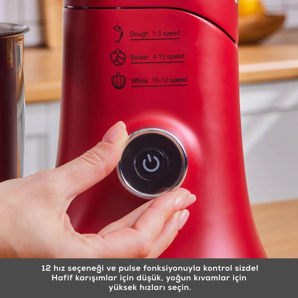" Karaca Pro Artisan Digital Display Gusseisen Küchenkoch 1600W Rot "