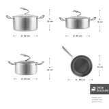 " Karaca 5Ply PowerSteel 316+ Kochtopf Set, 7 Teilig "