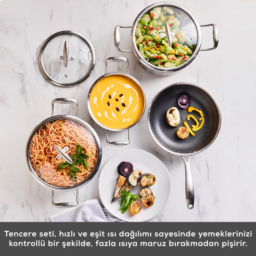 " Karaca 5Ply PowerSteel 316+ Kochtopf Set, 7 Teilig "