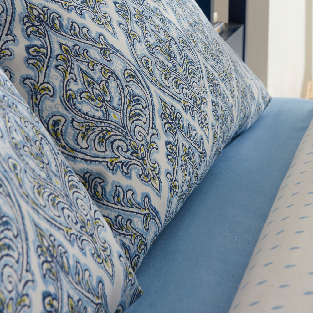 " Sarah Anderson Aria Doppelbett Bettwäsche-Set mit Decke Blau "