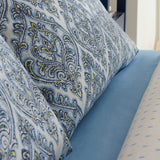 " Sarah Anderson Aria Doppelbett Bettwäsche-Set mit Decke Blau "