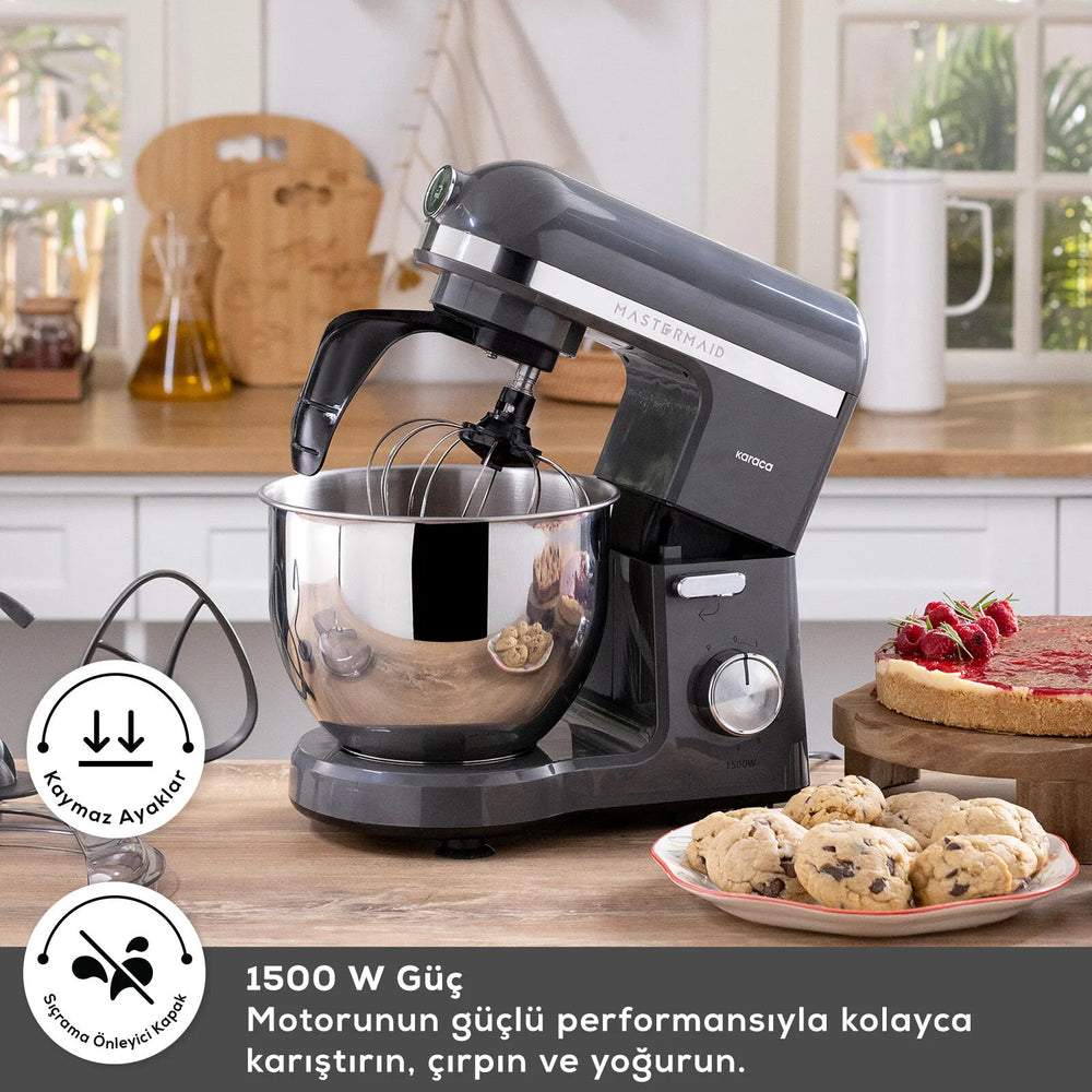 " Karaca Mastermaid Chef Pro Doppelgriff Standmixer Space Grau, 5L, 1500W "
