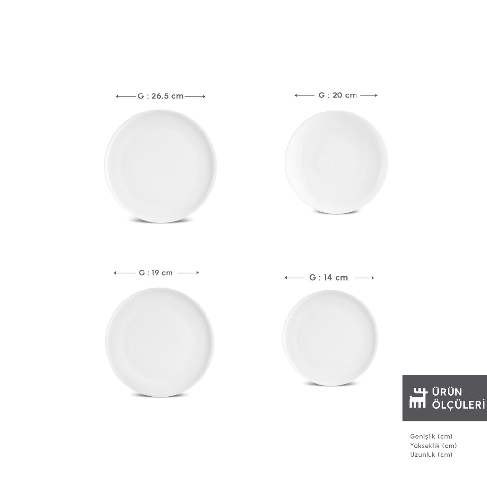 " Karaca Streamline New Saturn Weiß 24-teiliges Tafelservice, 6 Personen "