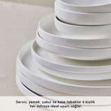 " Karaca Streamline New Saturn Weiß 24-teiliges Tafelservice, 6 Personen "
