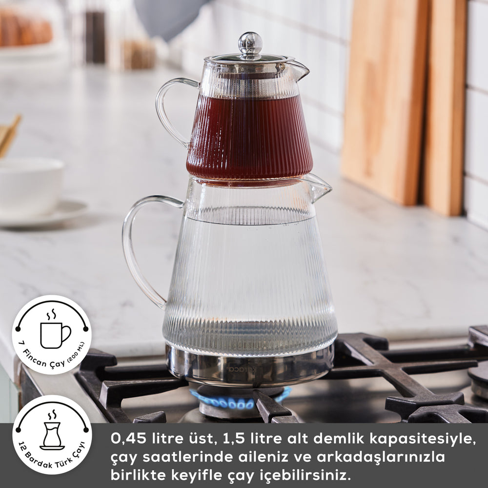 " Karaca Keops Glas-Teekanne "