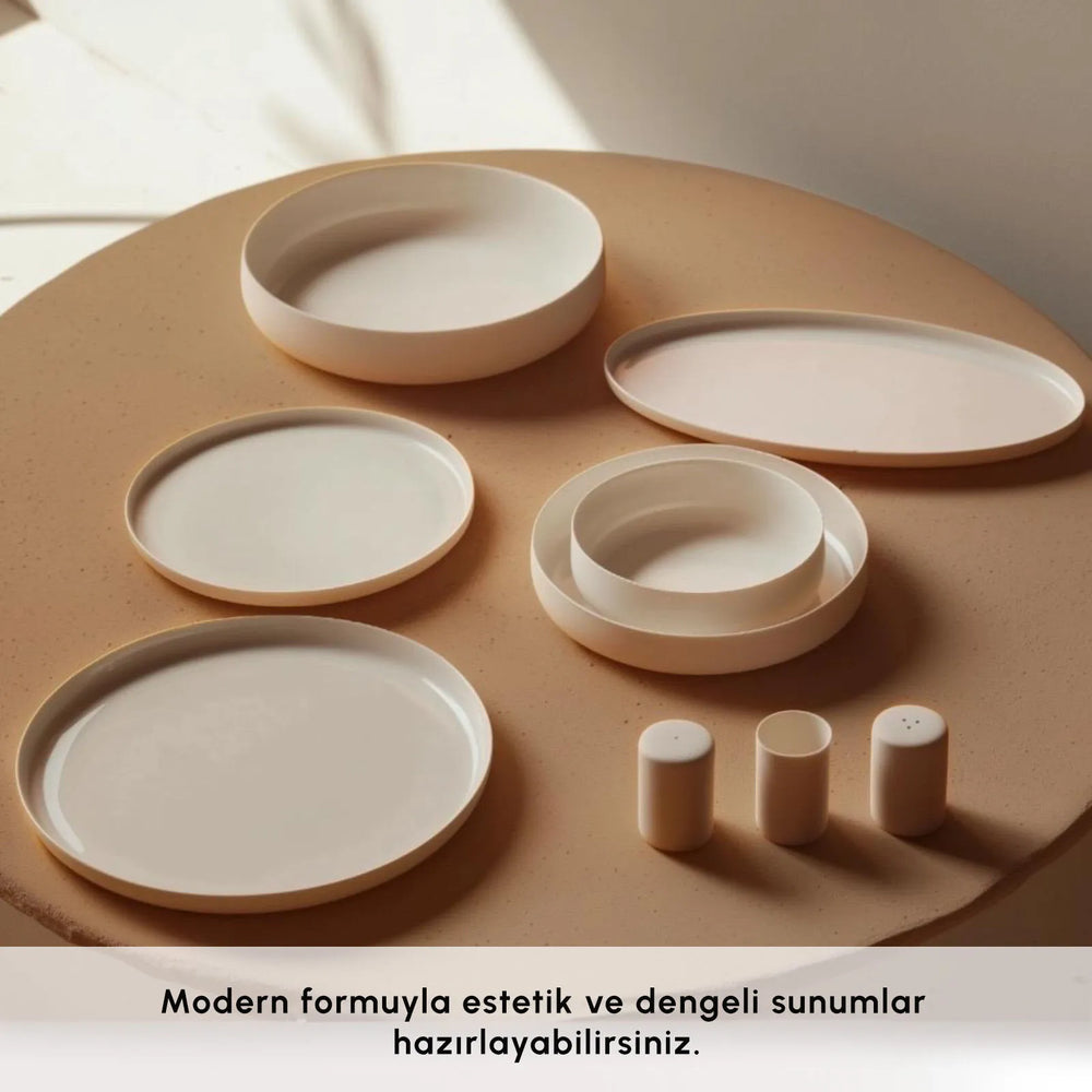 " Karaca Earth Collection Matte Glaze 55-teiliges 12-Personen Geschirrset "