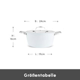 Karaca Swiss Crystal Almond Cream Kasserolle mit Edelstahlgriff 24 cm