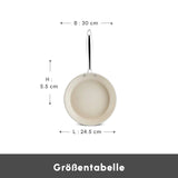 Karaca Swiss Crystal Almond Cream Pfanne mit Edelstahlgriff 30 cm