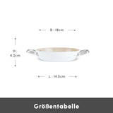 Karaca Swiss Crystal Almond Cream Handle Flache Pfanne 18 cm