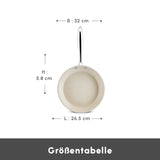 Karaca Swiss Crystal Almond Cream Pfanne mit Edelstahlgriff 32 cm