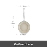 Karaca Swiss Crystal Almond Cream Pfanne mit Edelstahlgriff 16 cm