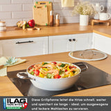 Karaca Swiss Crystal Almond Cream Handle Flache Kasserolle 30 cm