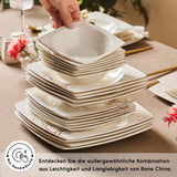 Karaca Square Bone China Autumn 53-teiliges Tafelservice für 12 Personen Weiss Mehrfarbig