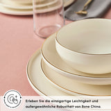 Karaca Stream Bone Meridian Geschirrset 24-teilig Gold