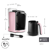 Karaca Hatır Aqua Wassertank Automatische Türkische Kaffeemaschine Rose Gold