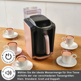 Karaca Hatır Aqua Wassertank Automatische Türkische Kaffeemaschine Rose Gold
