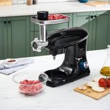 " Karaca Multichef Standmixer Shiny Black Küchenchef 1900 W 5,5 l (mit Hackfleisch-/Sucuk-Wurst-/Fleischklößchenaufsatz) "