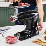 " Karaca Multichef Standmixer Shiny Black Küchenchef 1900 W 5,5 l (mit Hackfleisch-/Sucuk-Wurst-/Fleischklößchenaufsatz) "