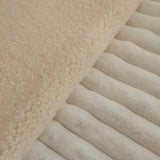 Karaca Stripe Sherpa Weiße Decke 150x200