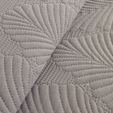 Leaf Bettüberwurf-Set Grau 230x240 cm + 2 (50x70 cm)