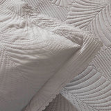 Leaf Bettüberwurf-Set Grau 230x240 cm + 2 (50x70 cm)