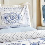 Karaca Amar Blau 100% Baumwolle Doppeltes Bettbezugs-Set