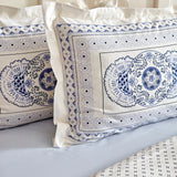 Karaca Amar Blau 100% Baumwolle Doppeltes Bettbezugs-Set