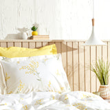 Karaca Loretta 100% Baumwolle Doppelbett-Piké-Set Gelb