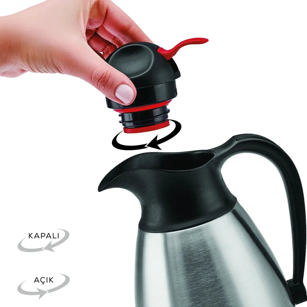 " Karaca Clark Teekanne-Thermoskanne, 1,5 L, Inox "