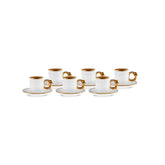 " Karaca Herzförmiges Kaffeetassen-Set für 6 Personen – 80 ml "