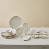 Karaca Bone China Siena 20-teiliges Tafelservice für 6 Personen Weiss