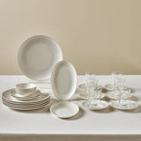 Karaca Artiste Bone China 20-teiliges Tafelservice für 6 Personen Weiß