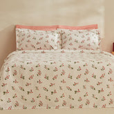 Karaca Silvie 100% Baumwolle Doppelbett-Tagesdecke Set Rot