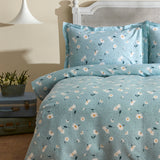 " Karaca Home Daisy 100% Baumwolle Doppelbett Tagesdecke Set Mint "