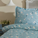 " Karaca Home Daisy 100% Baumwolle Doppelbett Tagesdecke Set Mint "