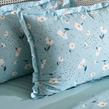 " Karaca Home Daisy 100% Baumwolle Doppelbett Tagesdecke Set Mint "