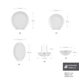 Karaca Artiste Bone China 20-teiliges Tafelservice für 6 Personen Weiß