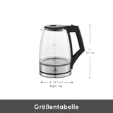 Karaca Glacia Glas Wasserkocher 2200W 18L Transparent