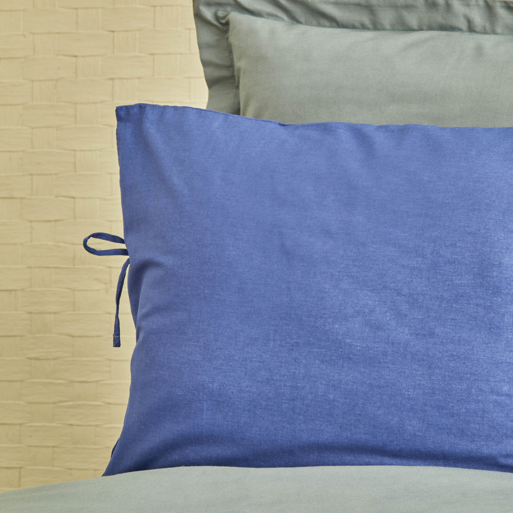 " Karaca Home Basic Grau Indigo Wendbares Doppelbett Bettwäsche Set "