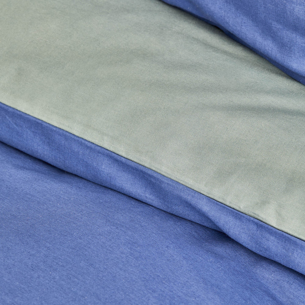 " Karaca Home Basic Grau Indigo Wendbares Doppelbett Bettwäsche Set "