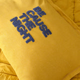 " Karaca Home senffarbiges doppel Motto Cotton Comfort-Set "