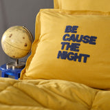 " Karaca Home senffarbiges doppel Motto Cotton Comfort-Set "