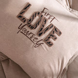 " Karaca Home Motto Baumwolle Komfort Doppelbett-Set, Beige "
