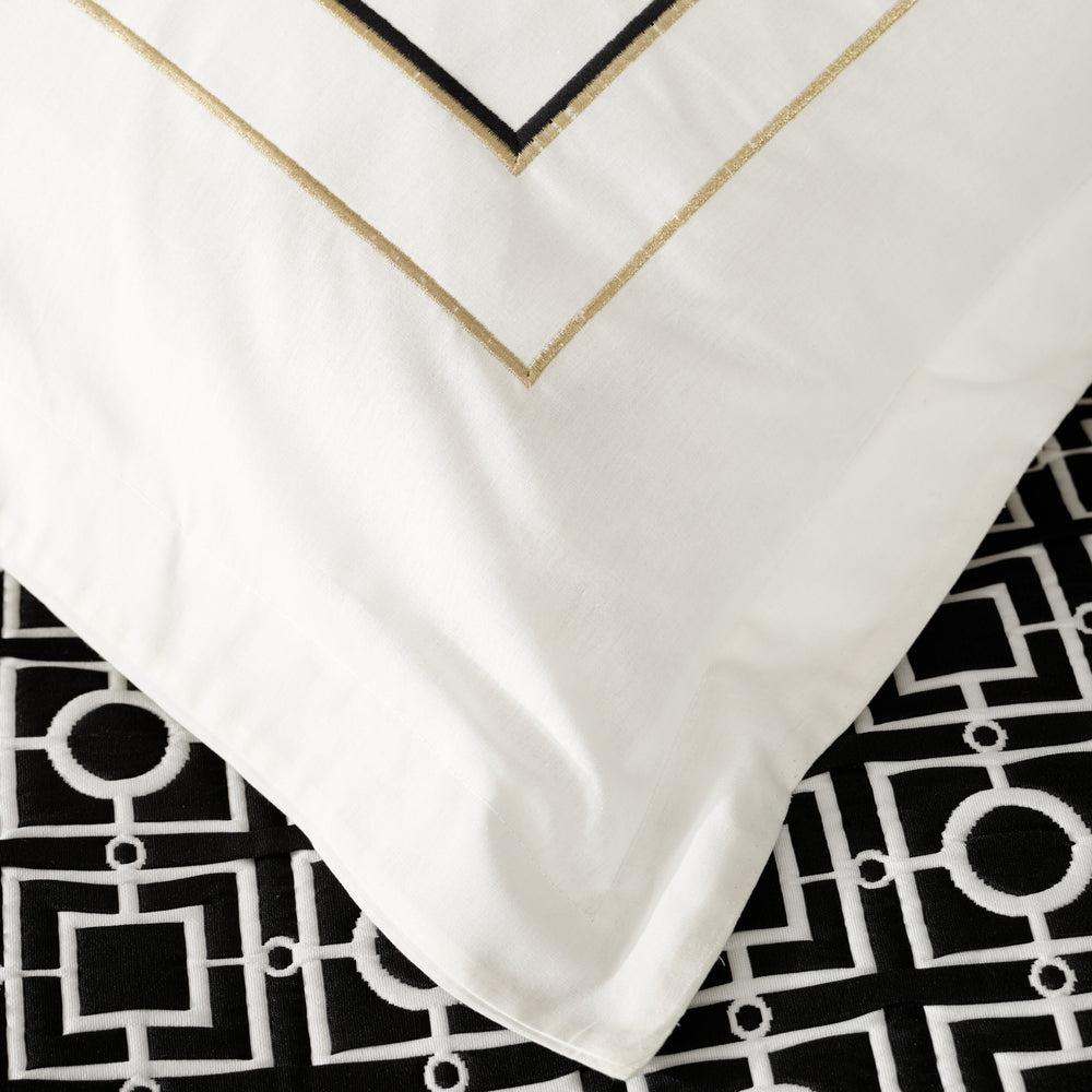" Karaca Home Minerva Schwarzes Doppelbett Besticktes Duvet-Set "